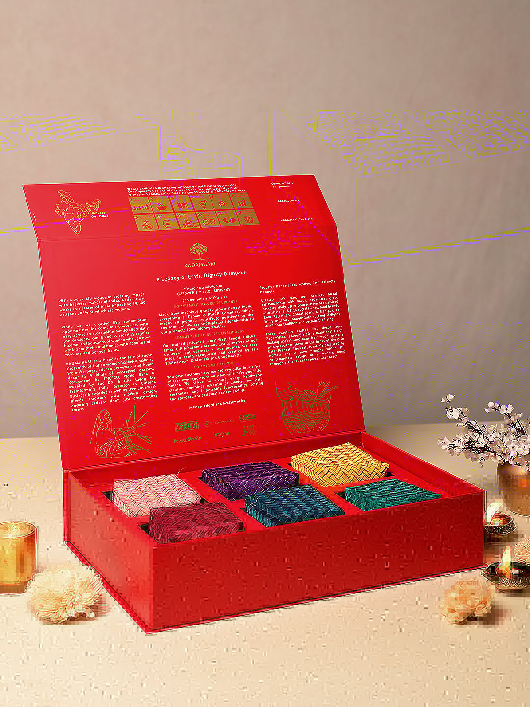 Handcrafted Shitalpati Diwali Gift Hamper – Nature's Bounty
