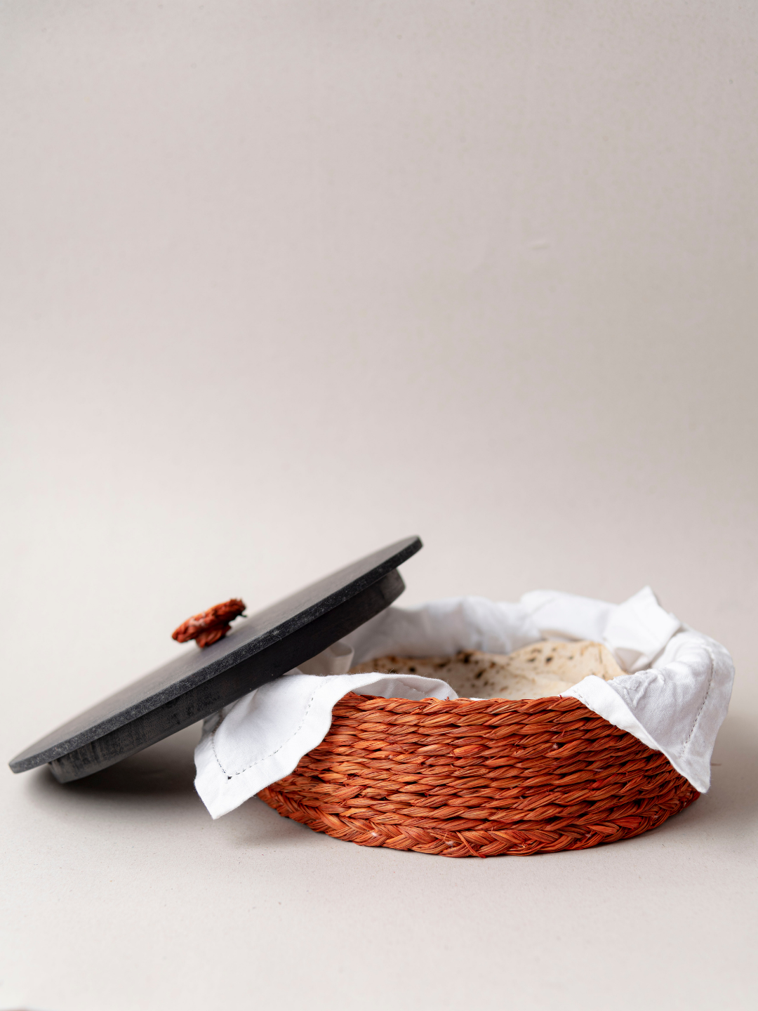 Handmade Sabai Grass Roti Box - Orange