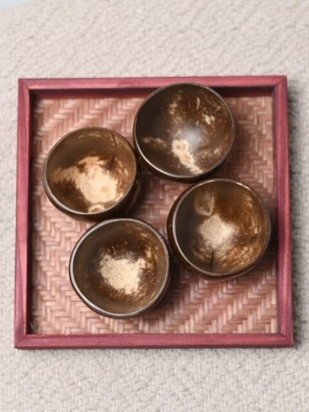 Handmade Coco Glasses with Tray (Set of 4 or 6)
