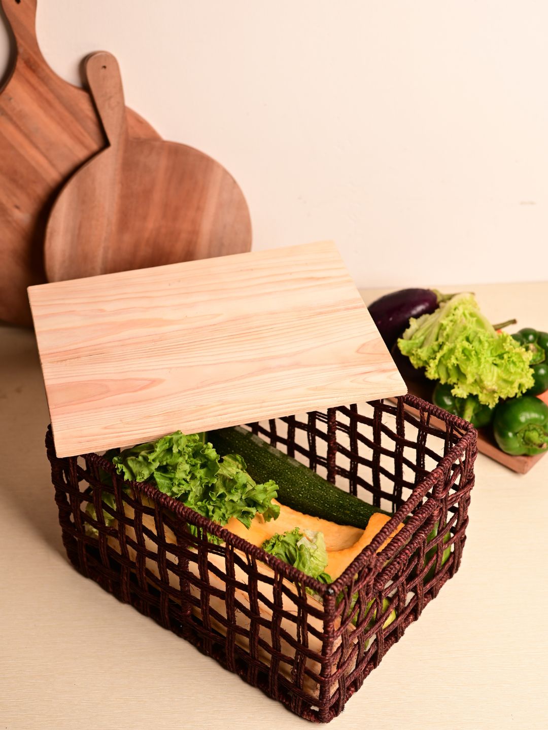 Handmade Dry Veggie Storage Box – For Potato, Onion & More