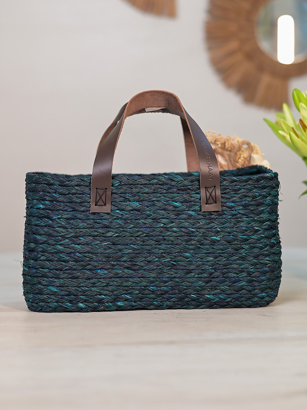Handmade Sabai Grass Shopping Bag with Shola Flower