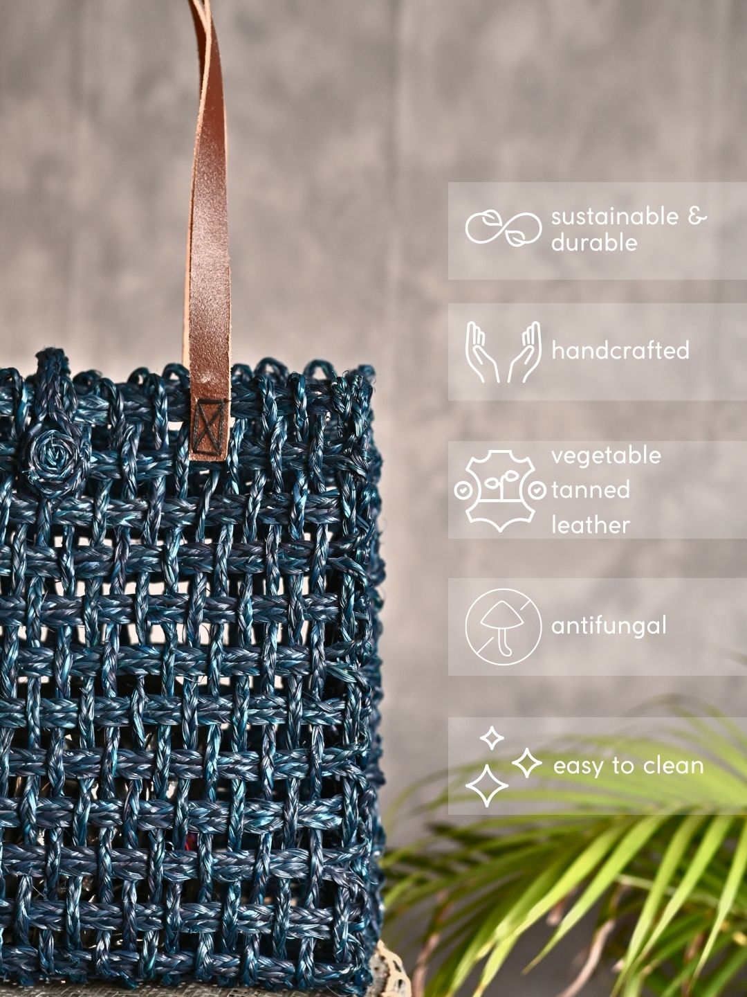 Handmade Sabai Grass Mesh Bag - Neer