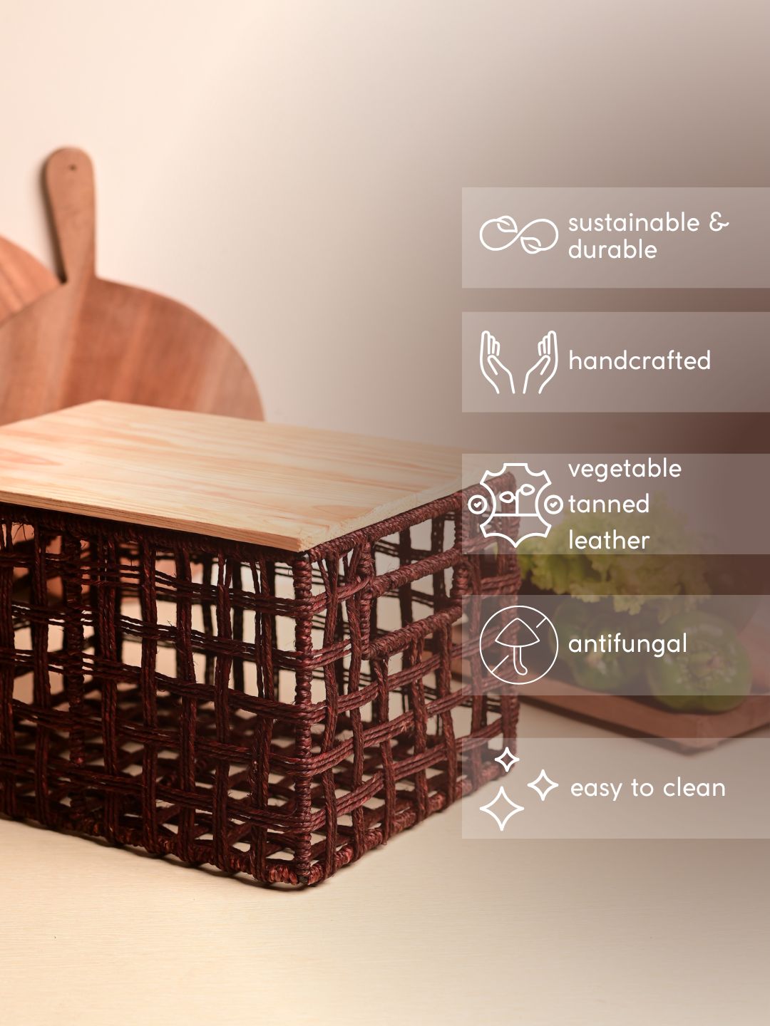Handmade Dry Veggie Storage Box – For Potato, Onion & More