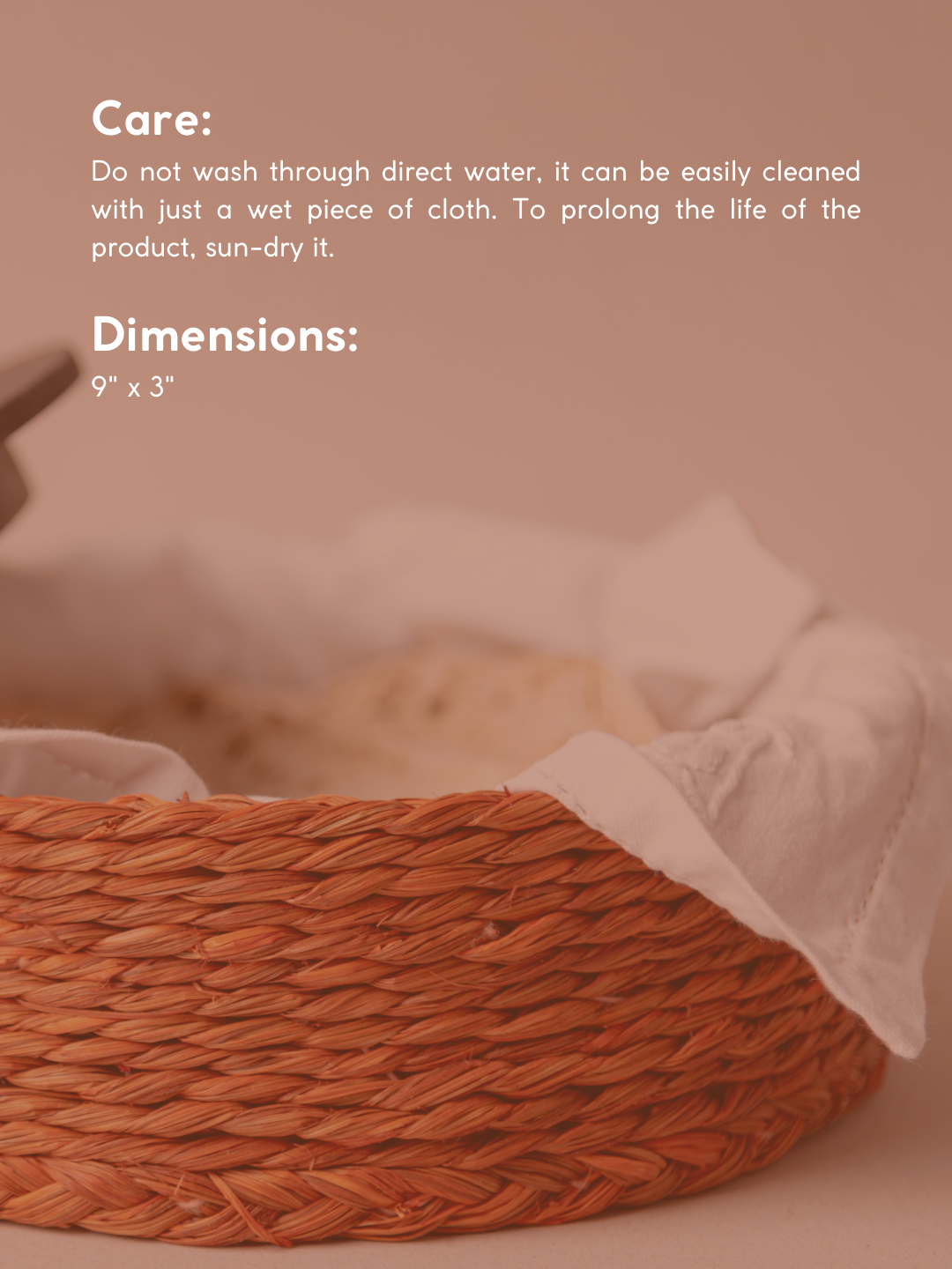 Handmade Sabai Grass Roti Box - Orange