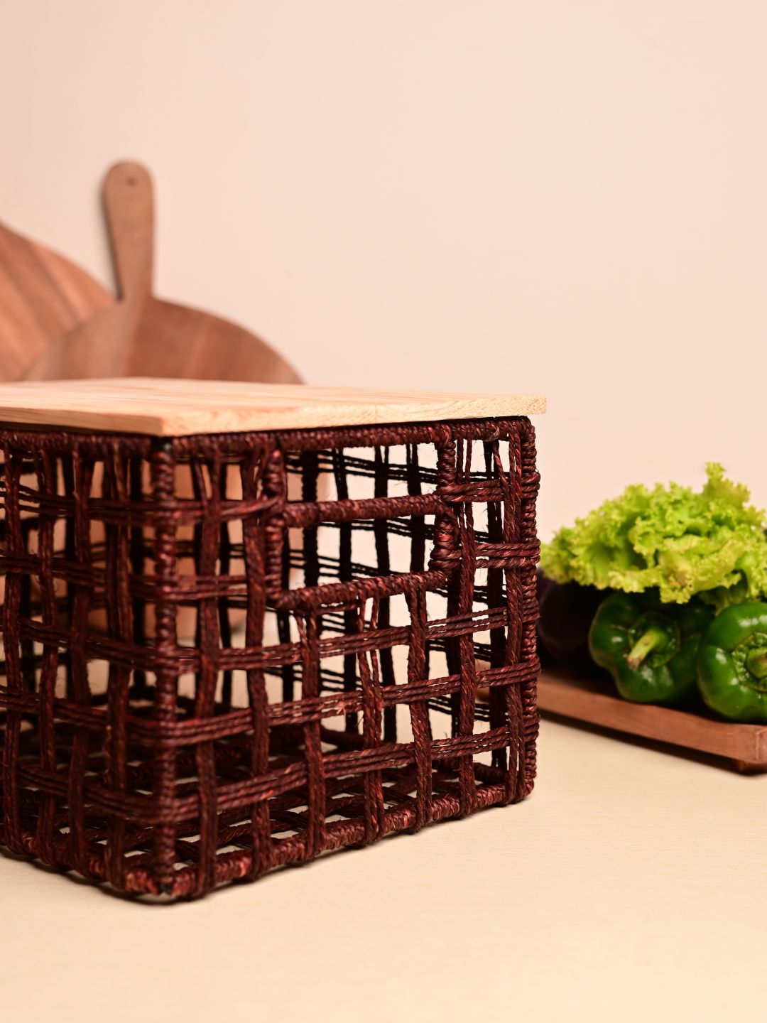 Handmade Dry Veggie Storage Box – For Potato, Onion & More