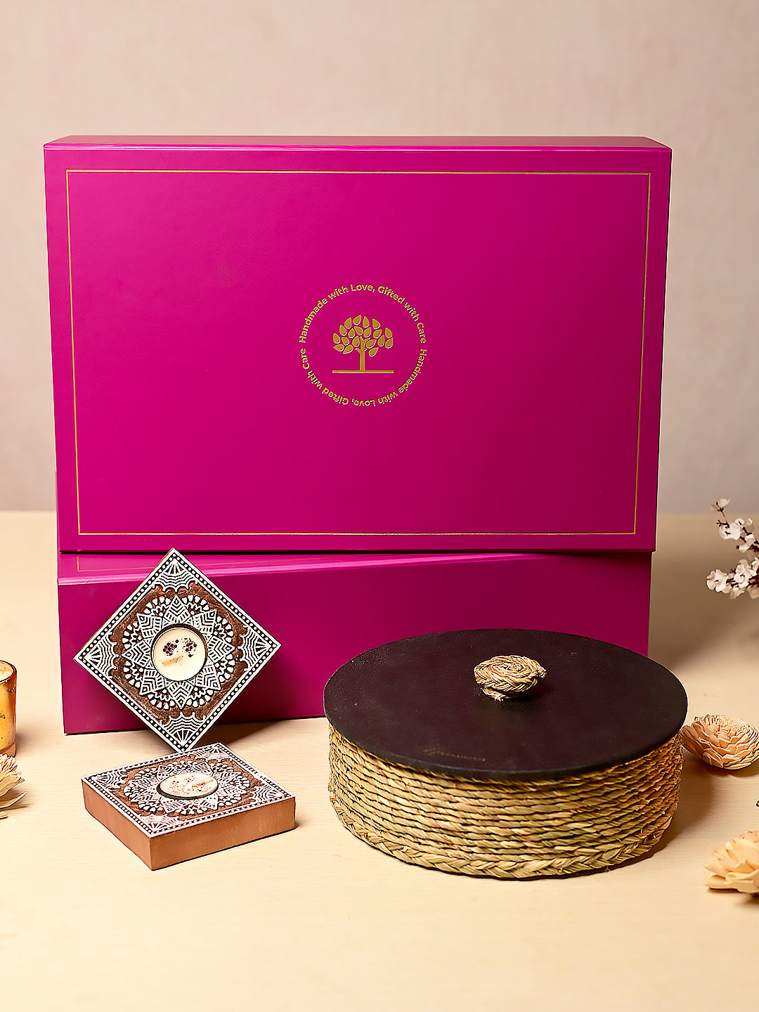 Handwoven Sabai Roti Box Diwali Hamper