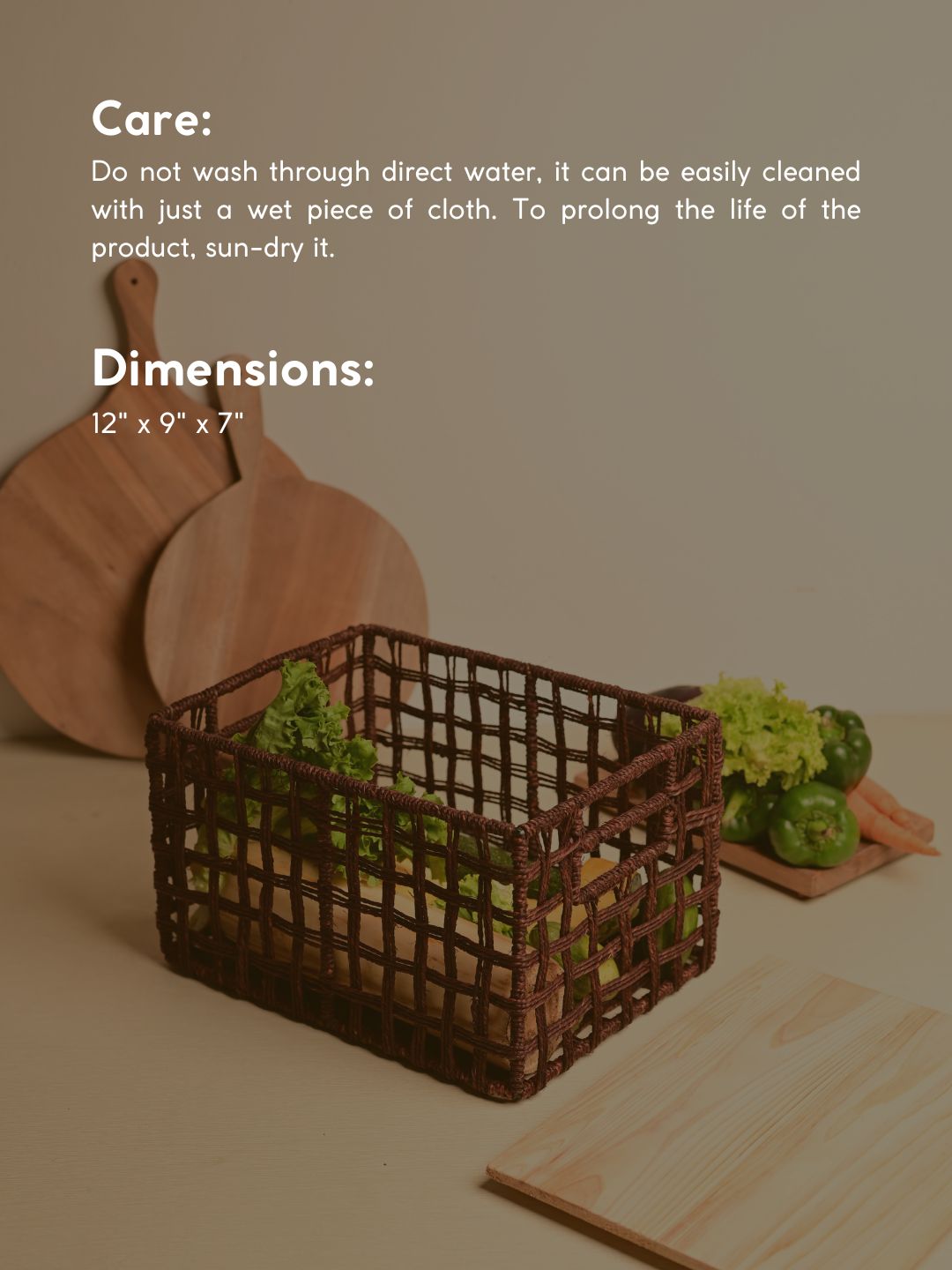 Handmade Dry Veggie Storage Box – For Potato, Onion & More