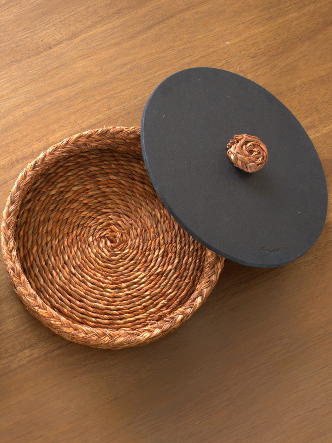 Handmade Sabai Grass Roti Box - Orange