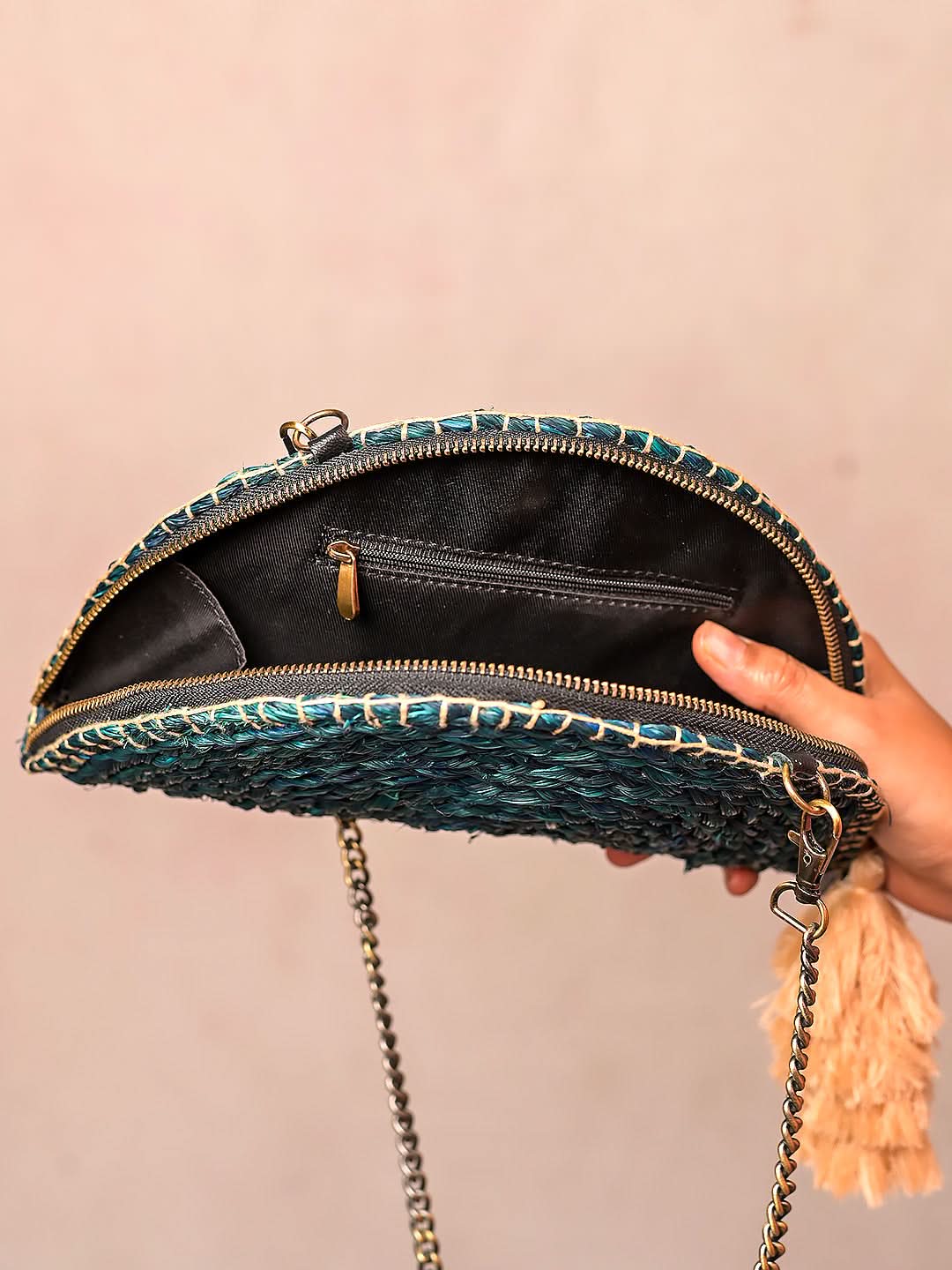 Handmade Moon Clutch Sling
