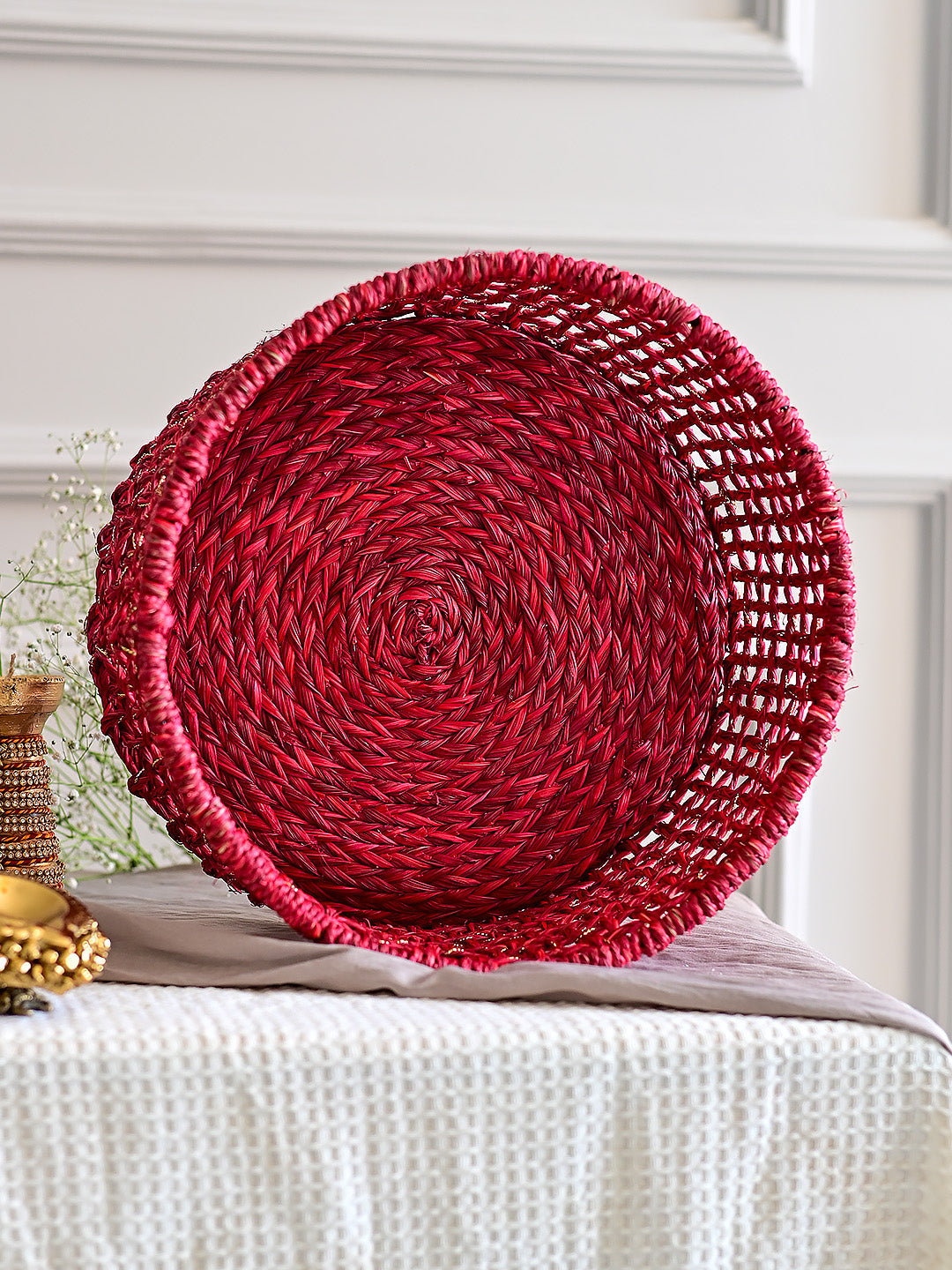 Sabai Trousseau Basket  - Red Zari