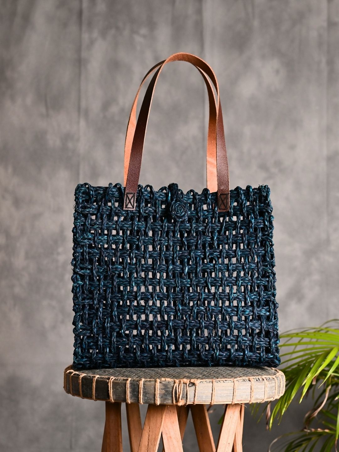 Handmade Sabai Grass Mesh Bag - Neer