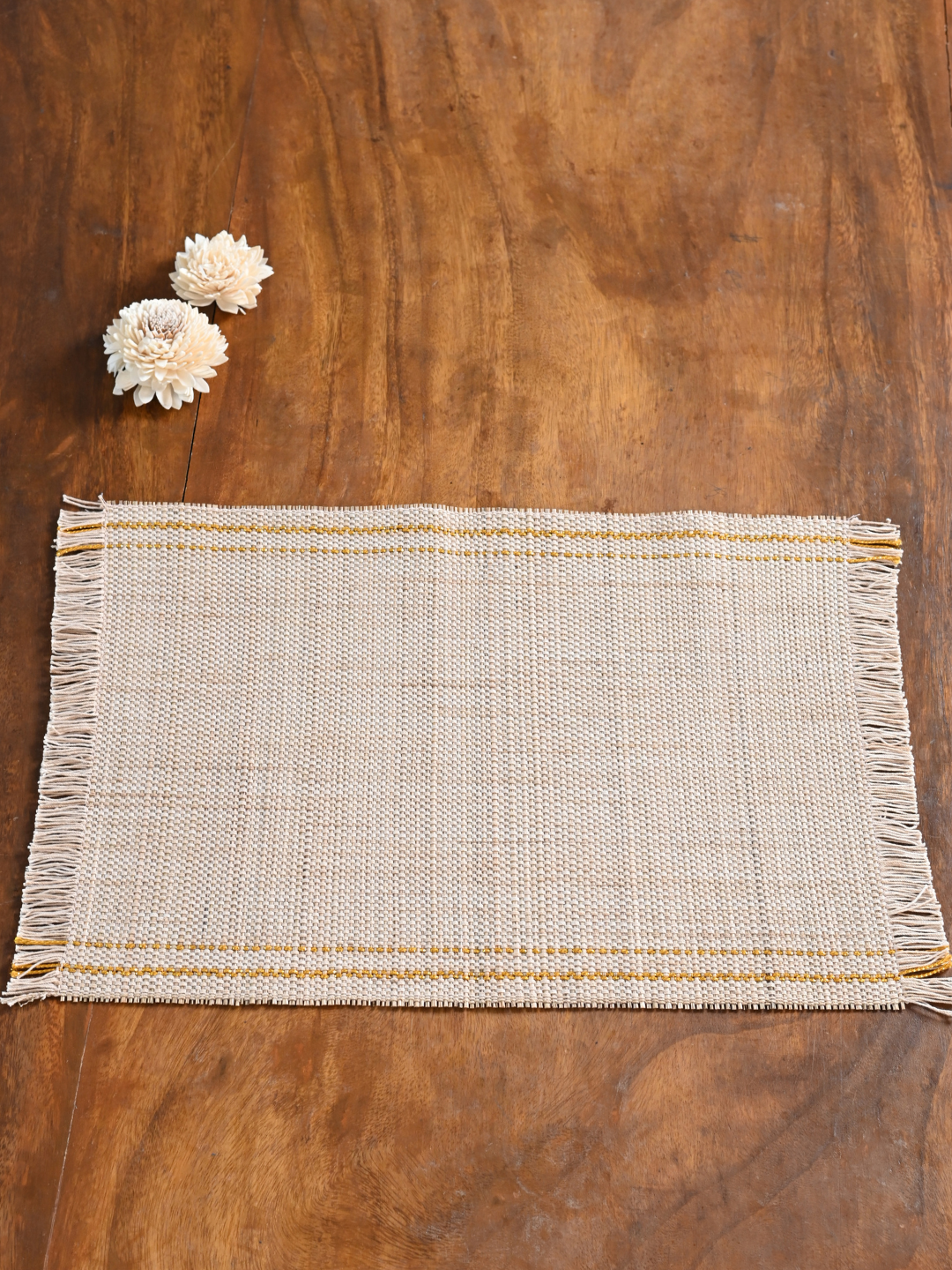 Handmade Madurkathi Tablemat - Zari