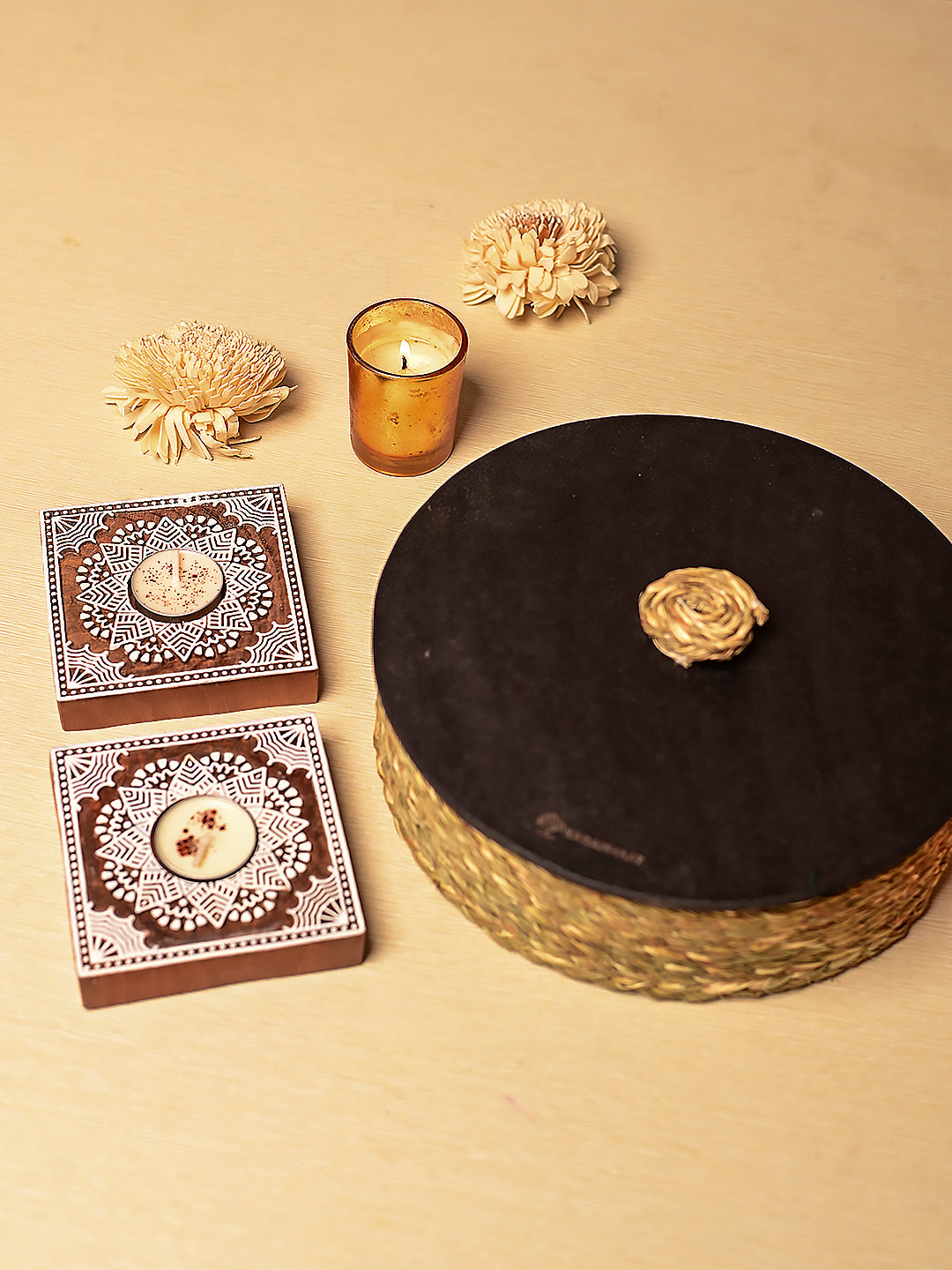 Handwoven Sabai Roti Box Diwali Hamper