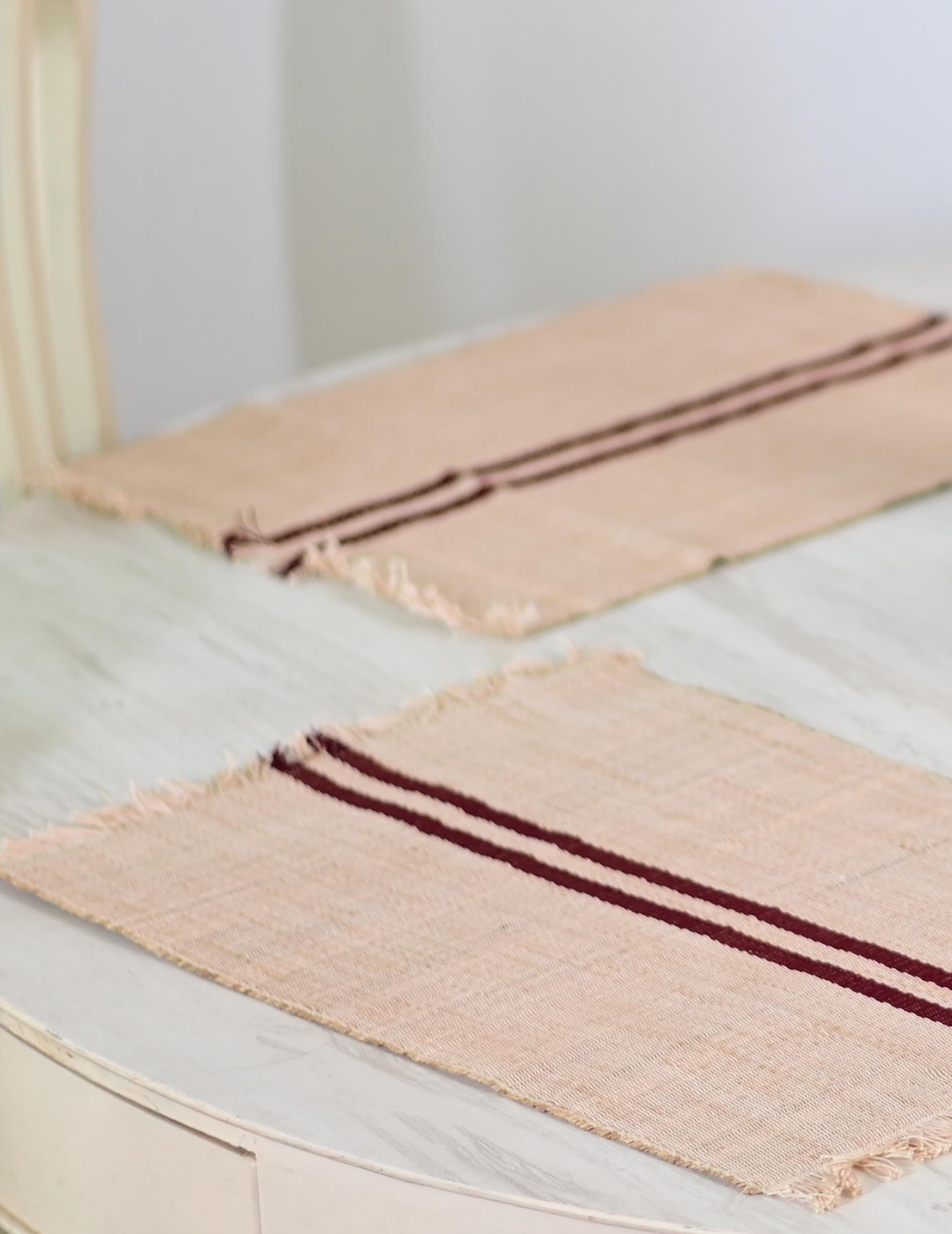 Handmade Madurkathi Table Mat - Vintage Loom stripe