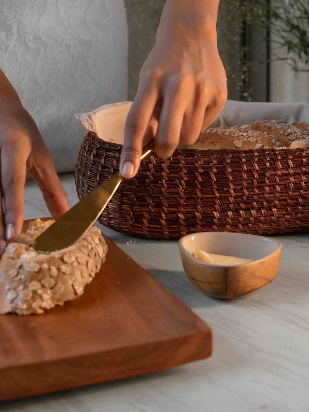Handmade Sikki  Bread Box With Lid