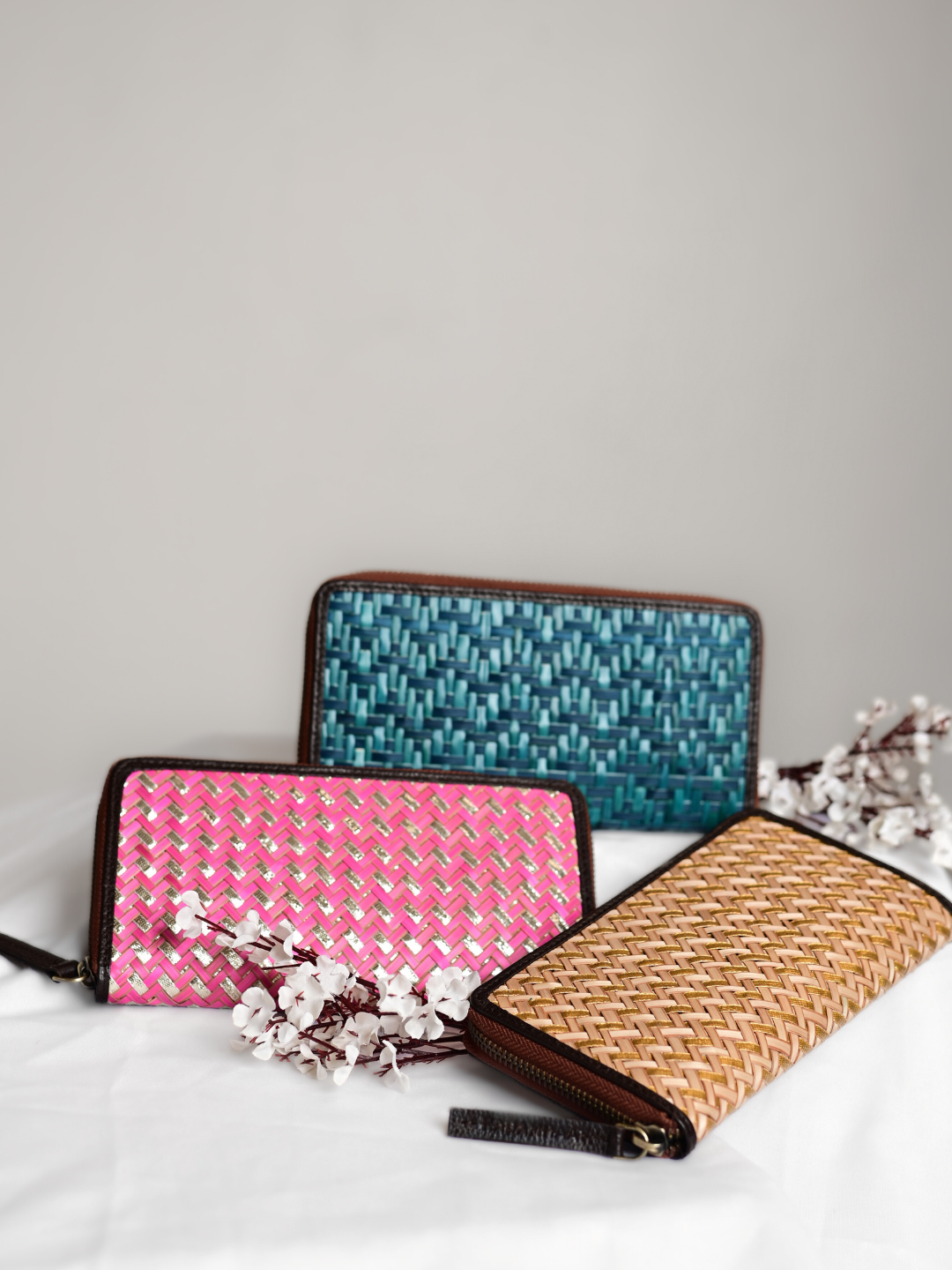 Handmade Sitalpati Zari Wallet Pack of 3