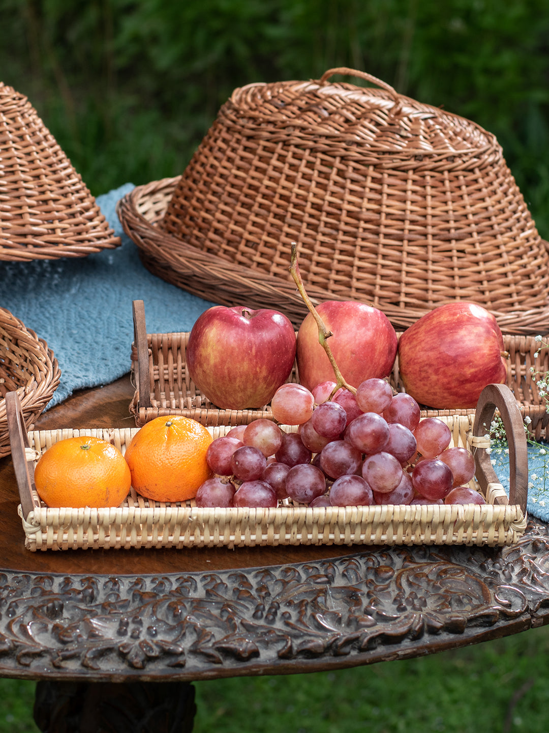 Handmade Wicker Bread Tray