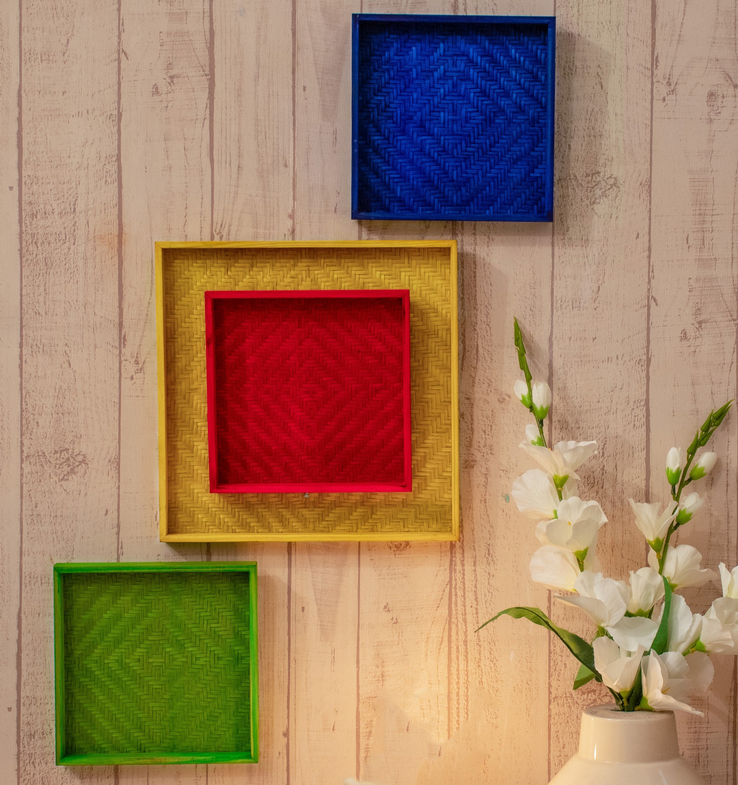 Bamboo Multi-Colored Wall Art Set - Kadam Haat