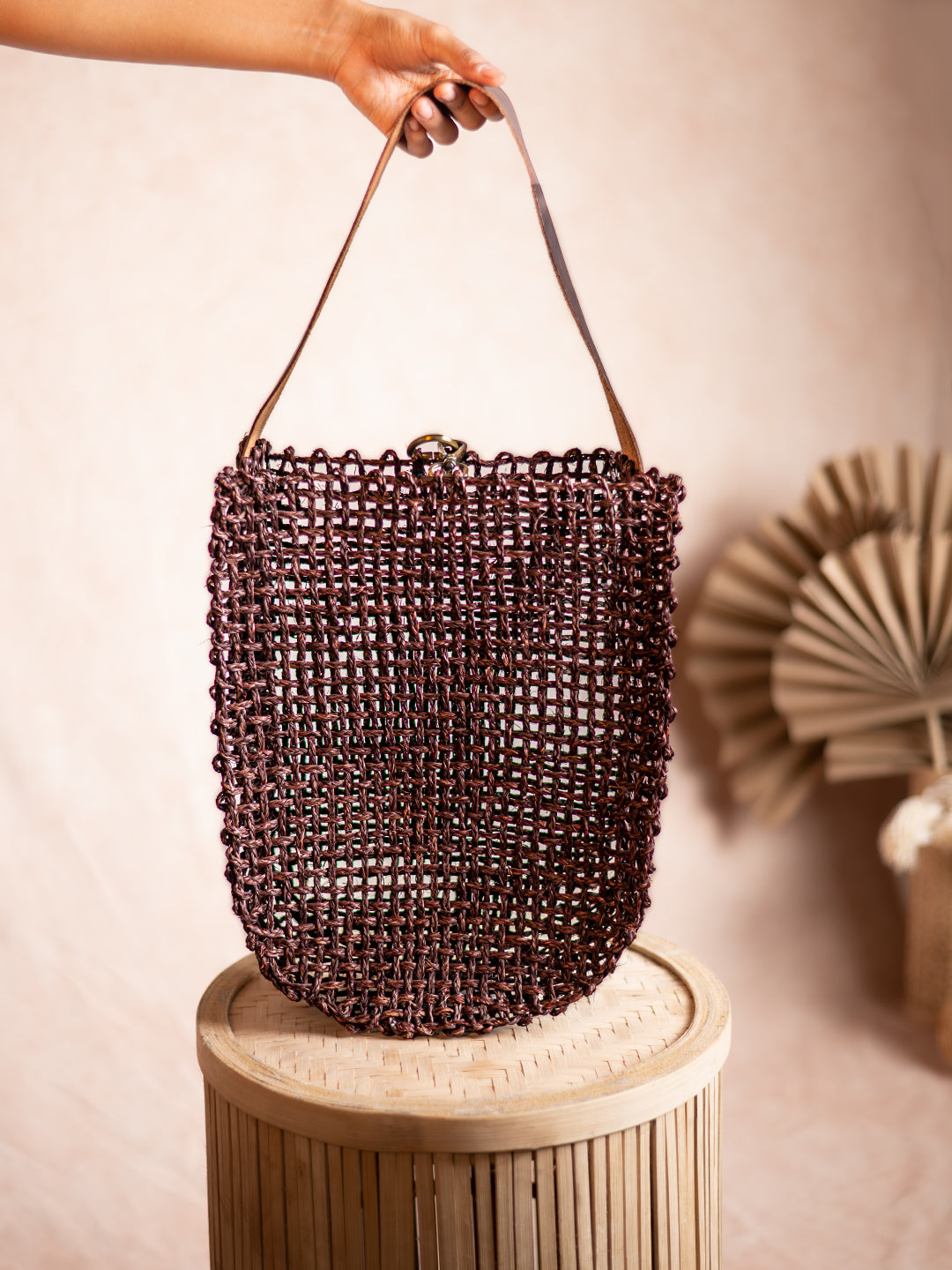 Handmade Sabai yoU Mesh Bag