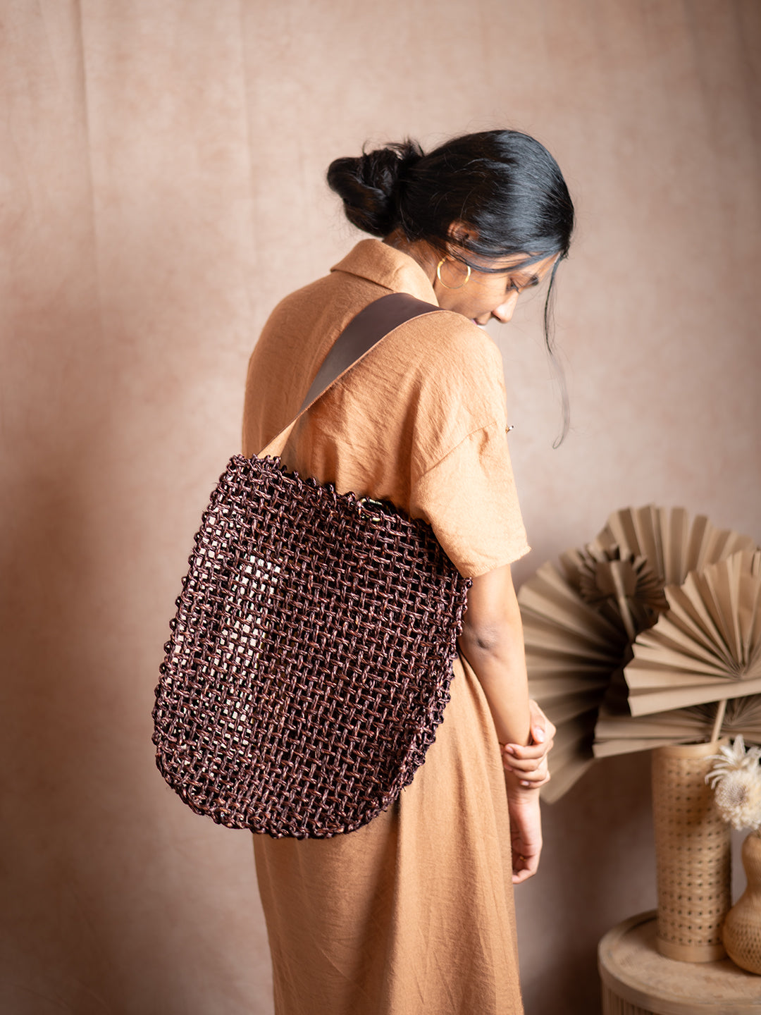 Handmade Sabai yoU Mesh Bag