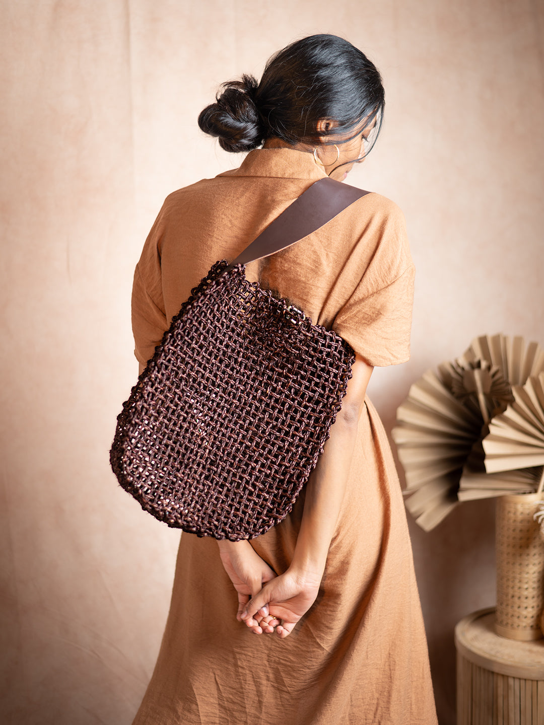 Handmade Sabai yoU Mesh Bag