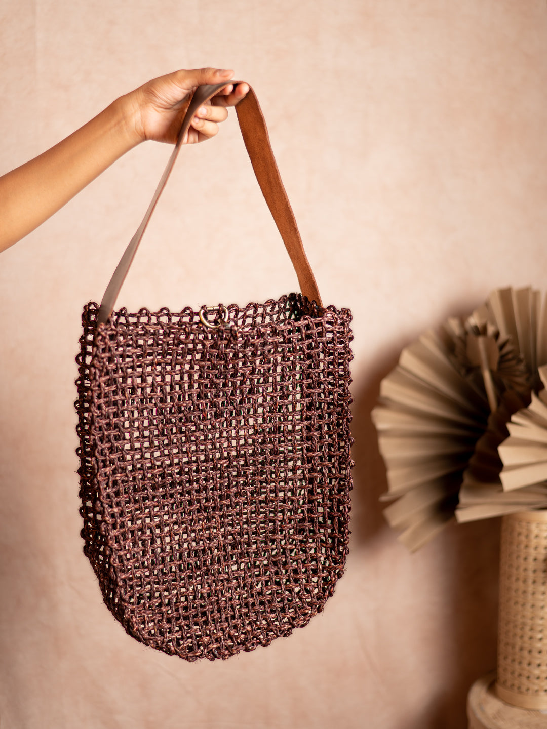 Handmade Sabai yoU Mesh Bag
