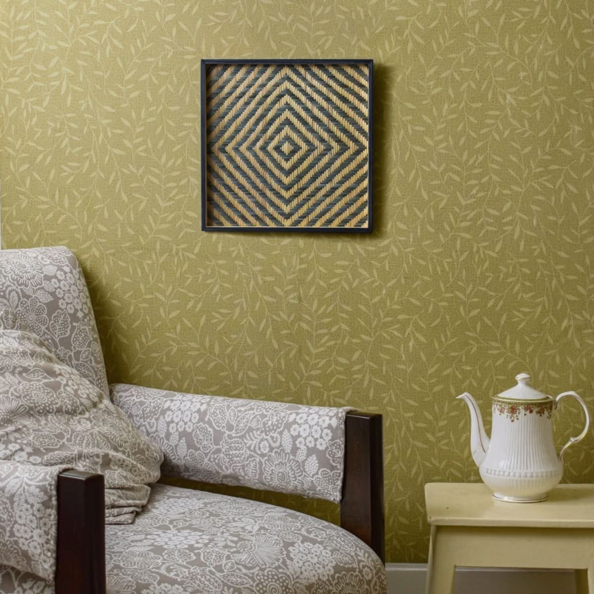 Bamboo Jamdani Wall Art Set of 4 - Kadam Haat