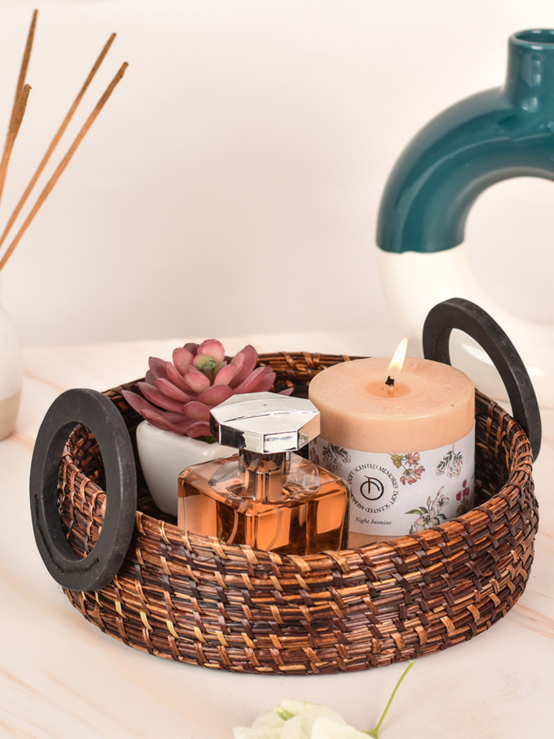 Handmade Sikki Bread Box with Multi-Purpose Tray Set