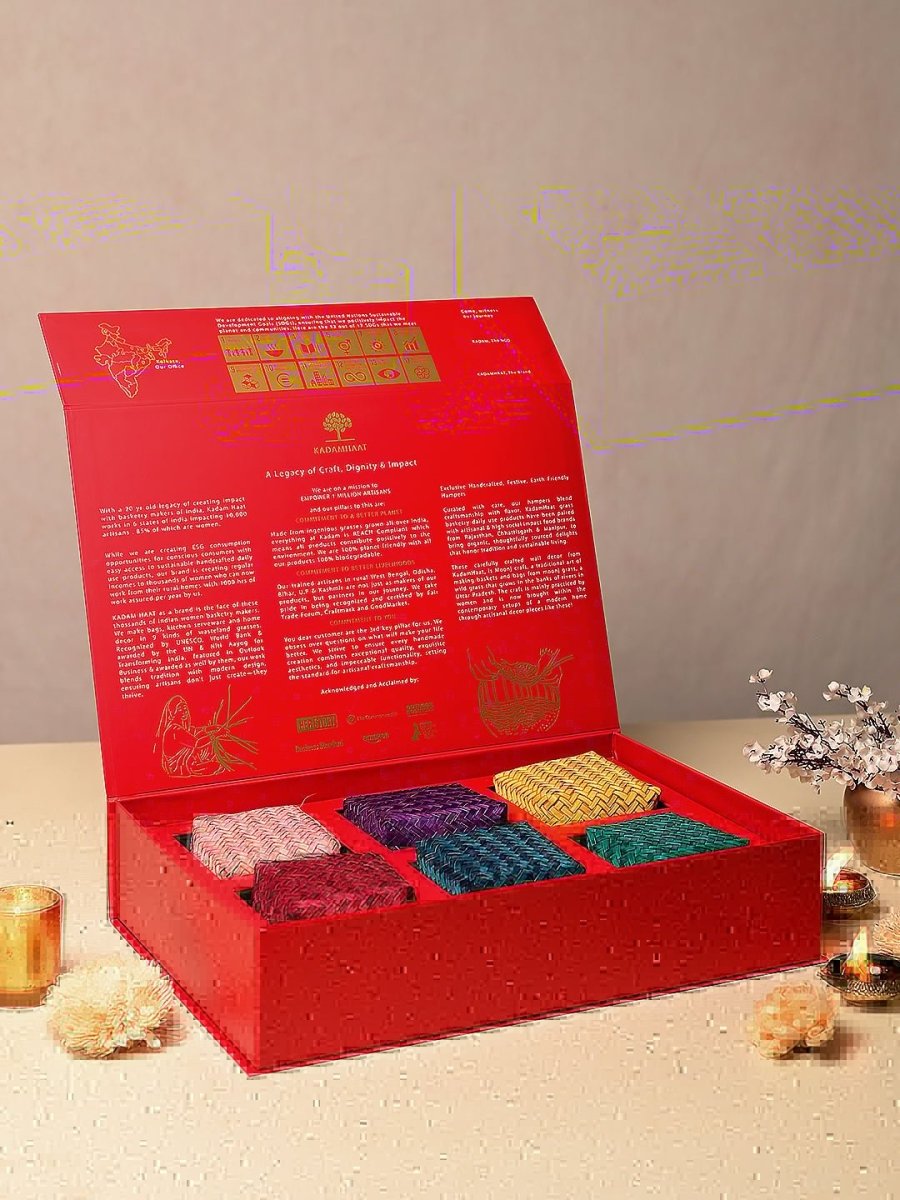 Handcrafted Shitalpati Diwali Gift Hamper – Nature's Bounty - Kadam Haat