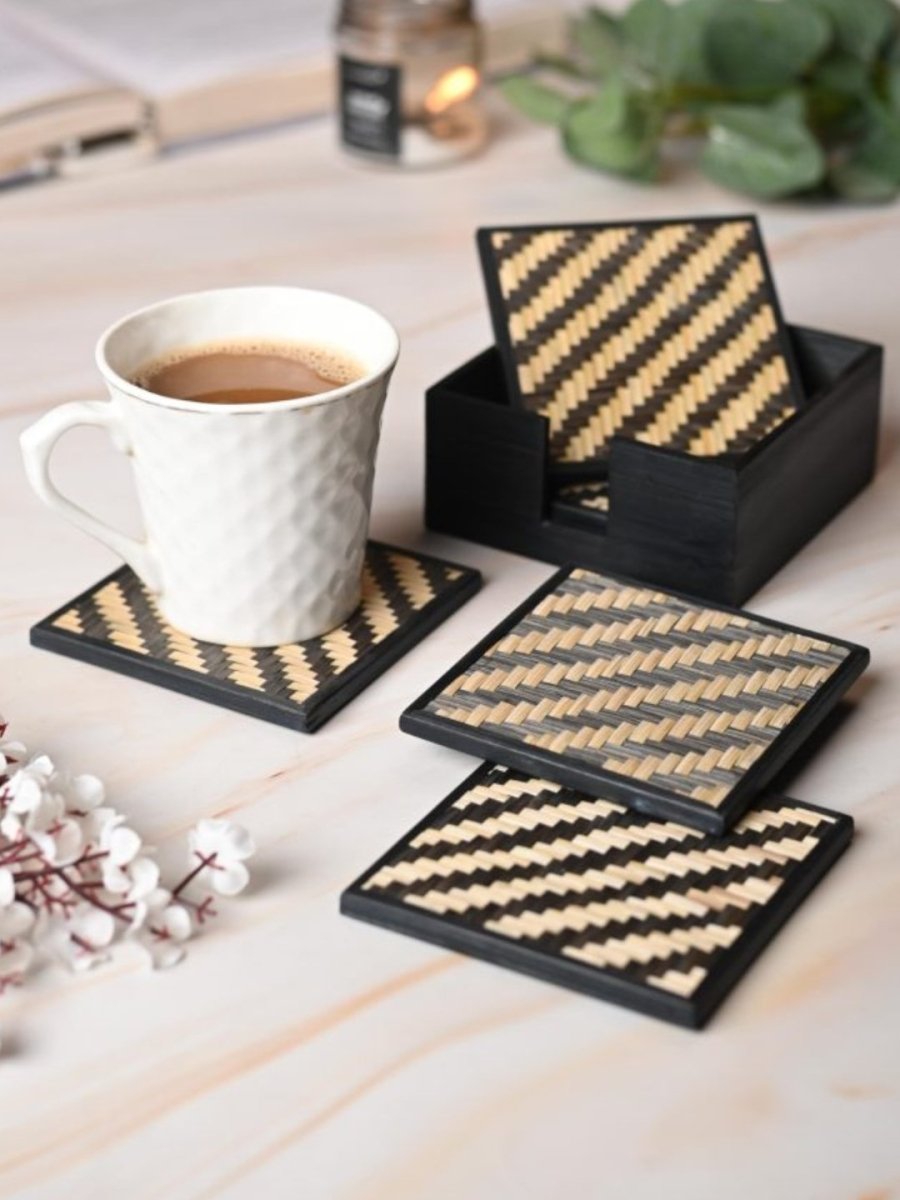 Handmade Bamboo Coasters - Kadam Haat