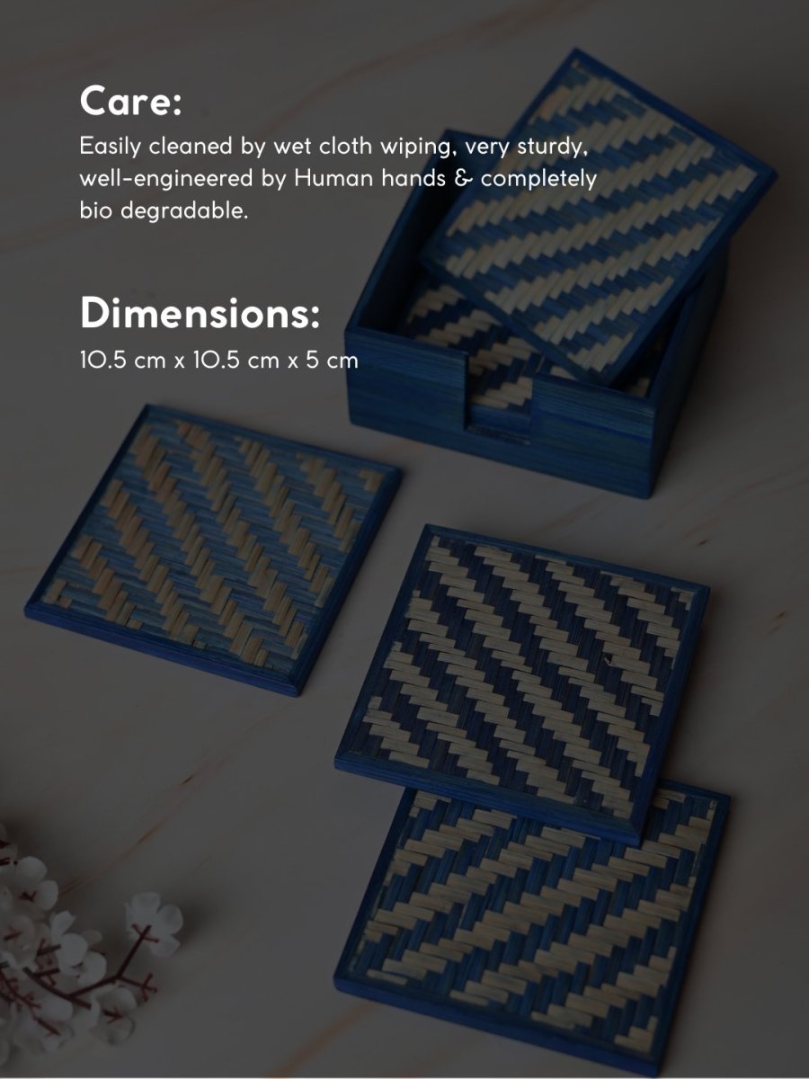 Handmade Bamboo Coasters - Kadam Haat