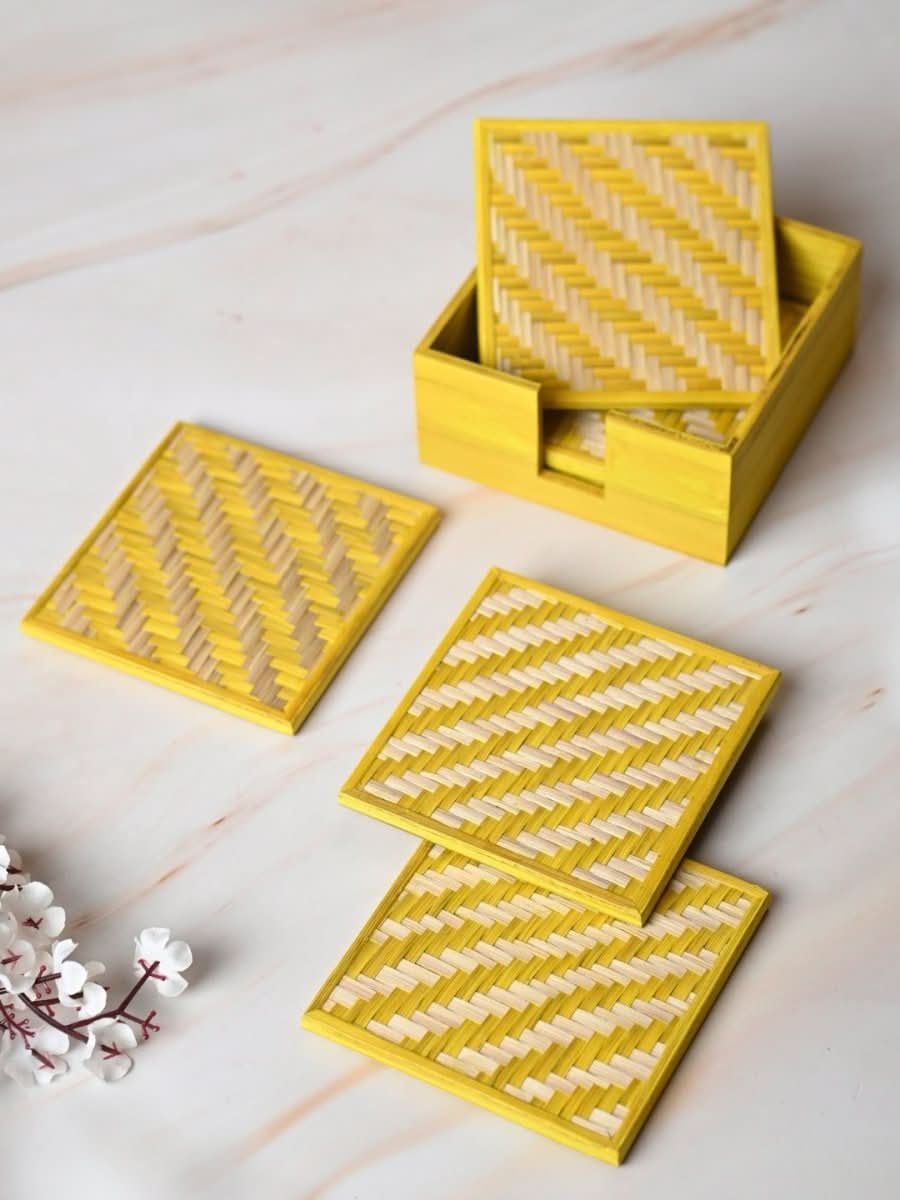 Handmade Bamboo Coasters - Kadam Haat