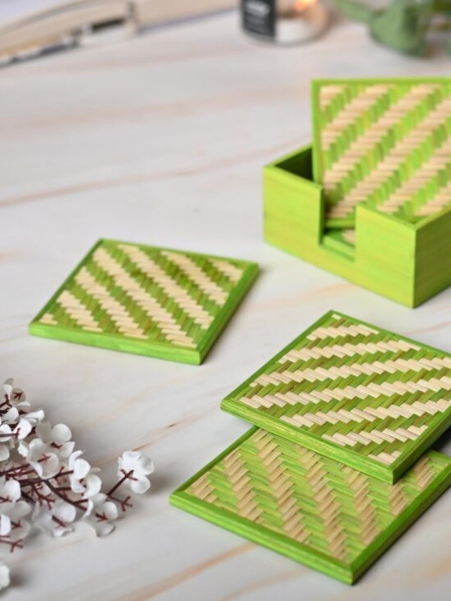 Handmade Bamboo Coasters - Kadam Haat