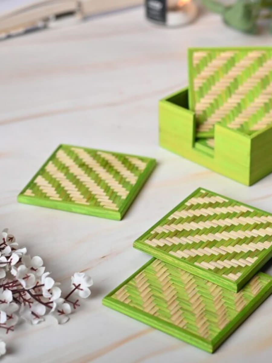 Handmade Bamboo Coasters - Kadam Haat