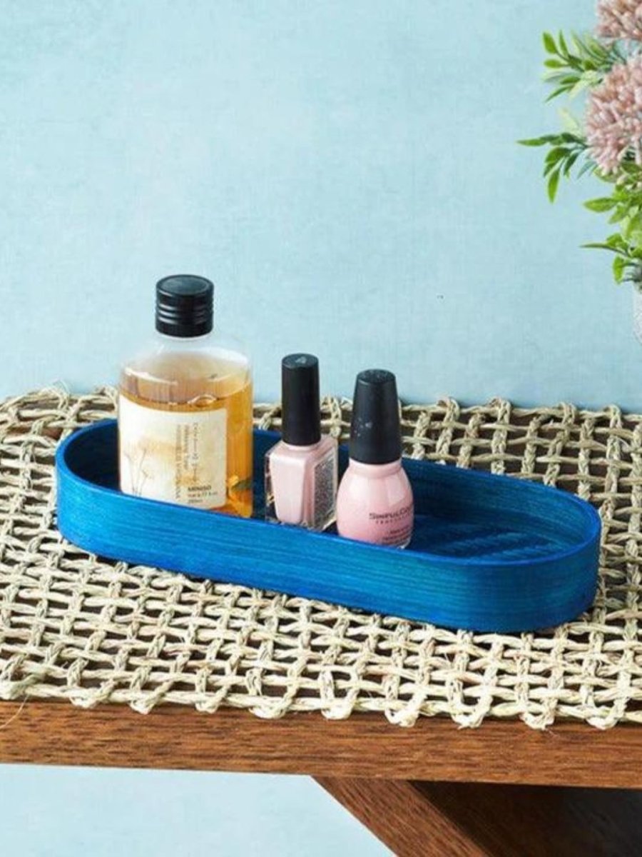 Handmade Bamboo Olive Tray Platter - Serves 6 - Kadam Haat