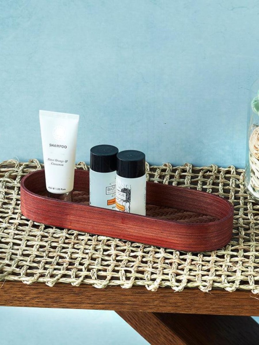 Handmade Bamboo Olive Tray Platter - Serves 6 - Kadam Haat