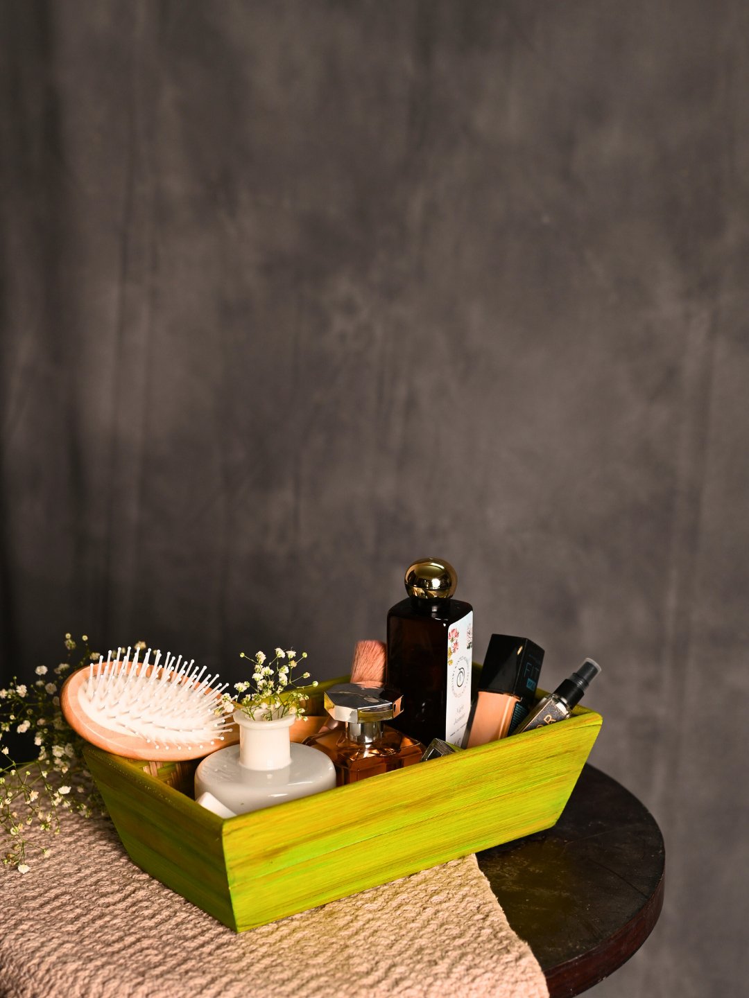 Handmade Bamboo Rectangular Basket - Green - Kadam Haat