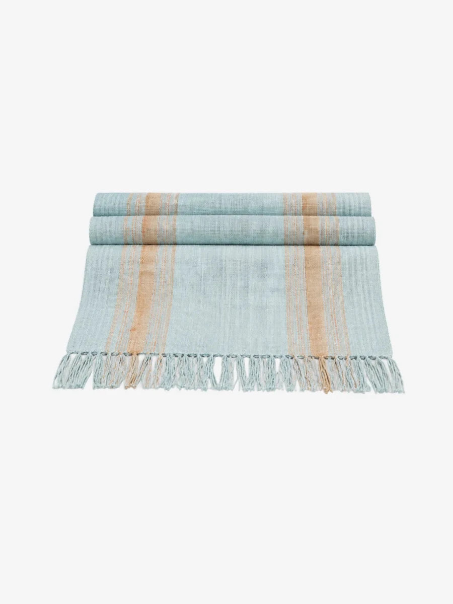 Handmade Madurkathi Table Runner - Sage Green - Kadam Haat