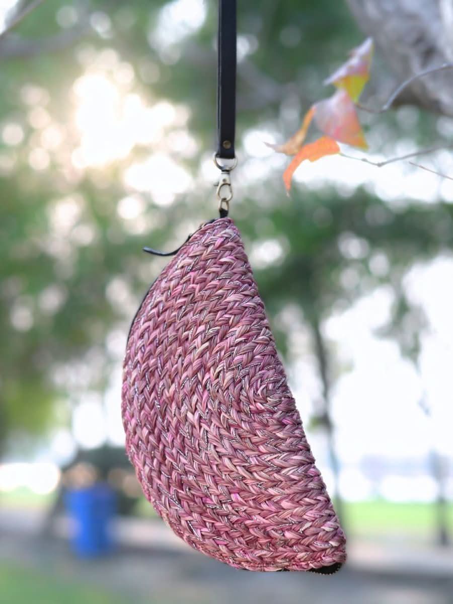 Handmade Moon Clutch - Pink - Kadam Haat