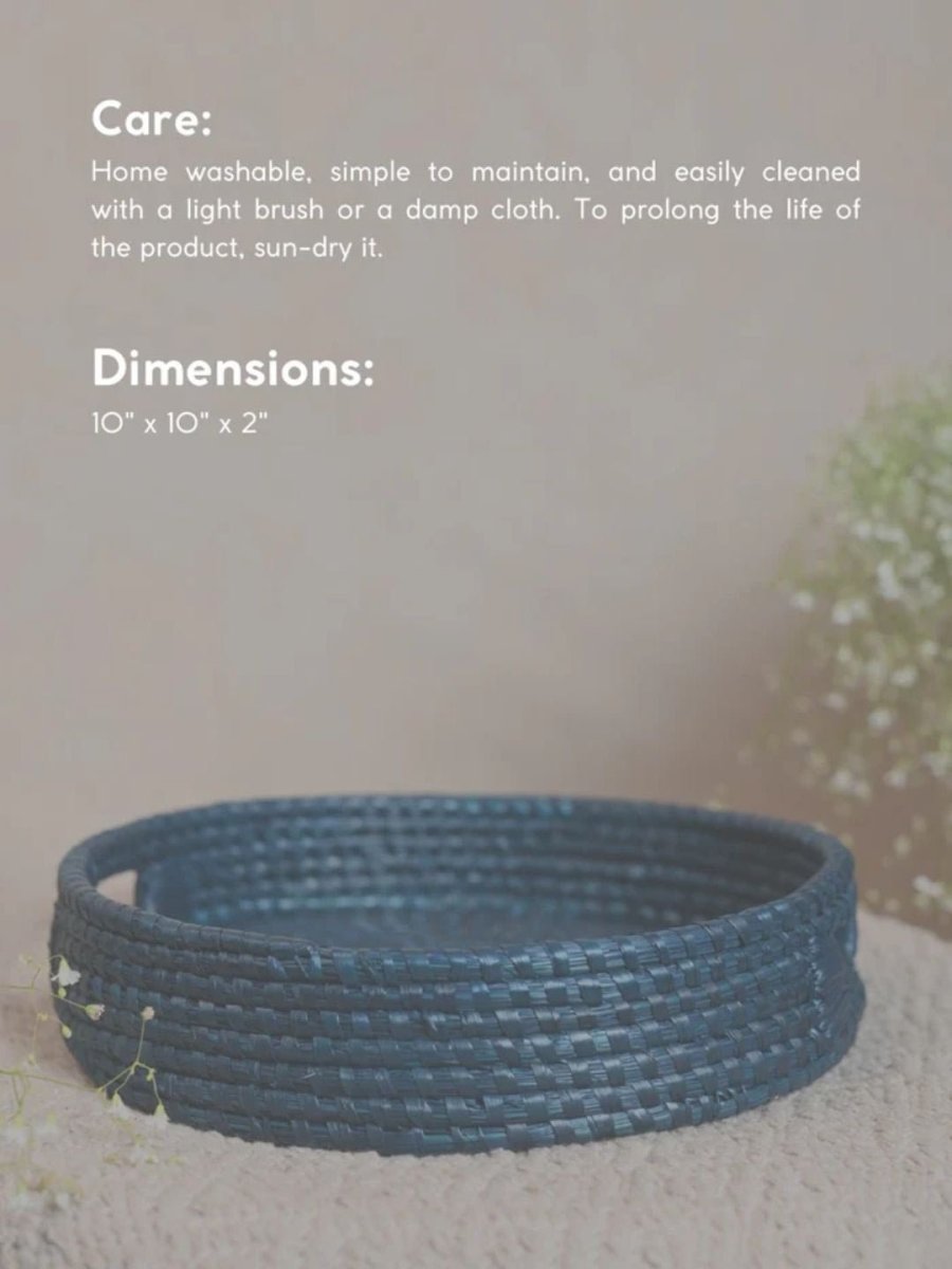 Handmade Moonj & Sabai Tableware Set - Kadam Haat