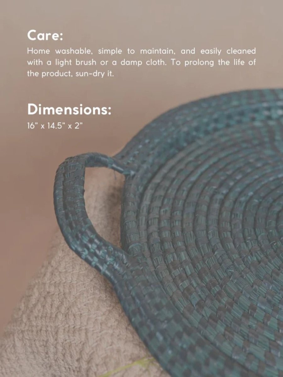 Handmade Moonj & Sabai Tableware Set - Kadam Haat