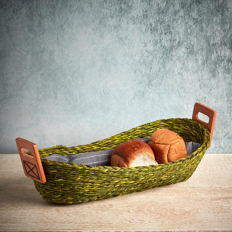 Handmade Sabai Grass Bread Basket - Kadam Haat