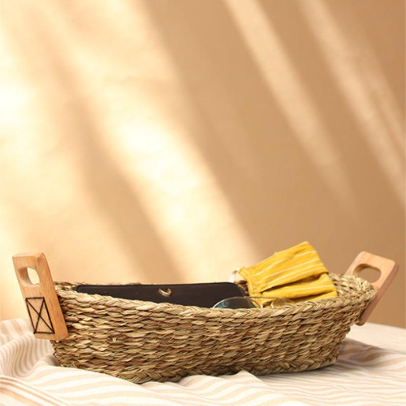 Handmade Sabai Grass Bread Basket - Kadam Haat