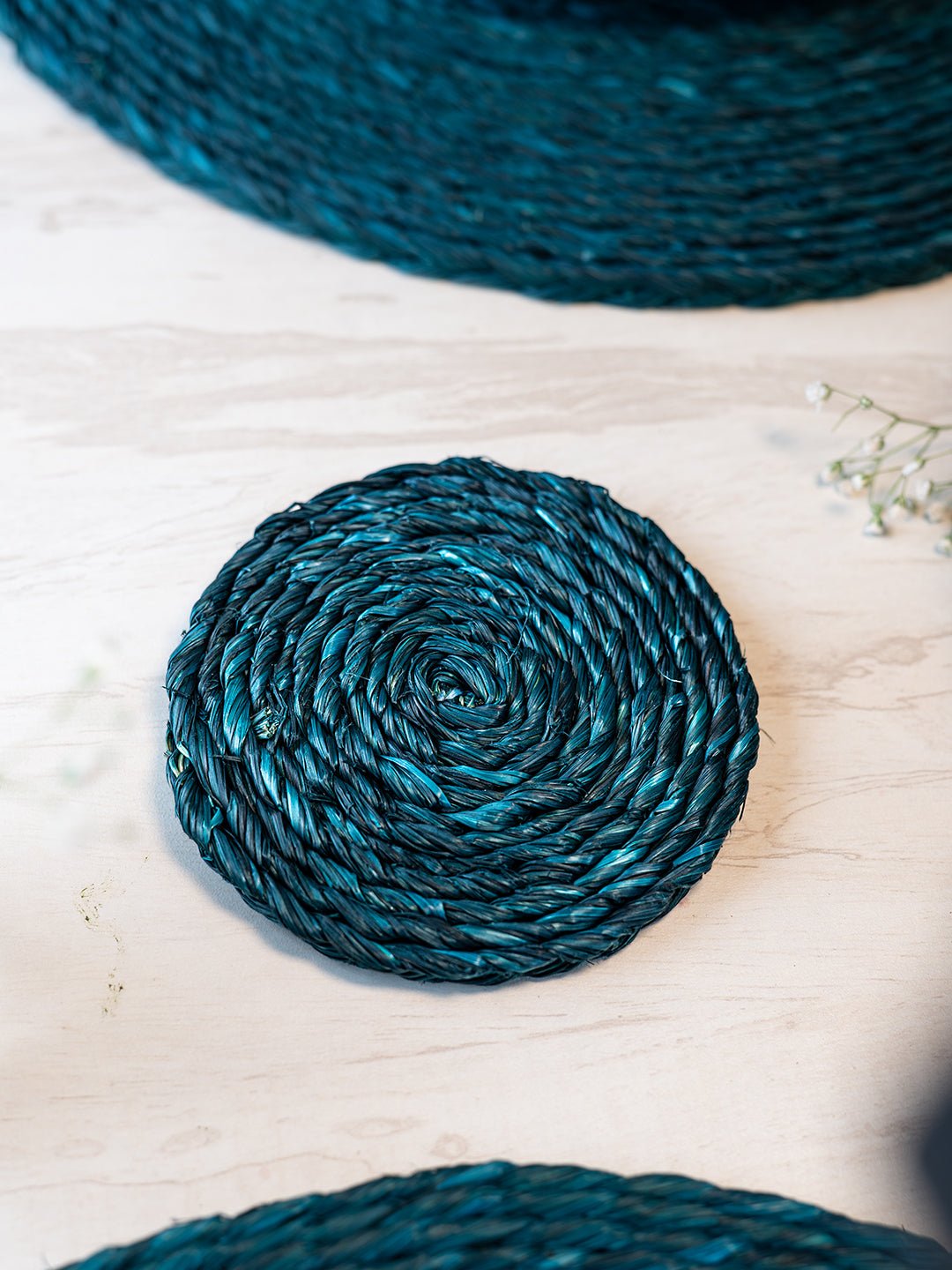 Handmade Sabai Grass Coasters - Set of 4 - Kadam Haat