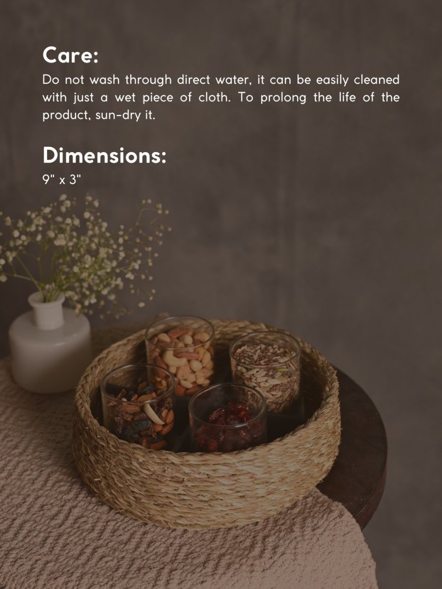 Handmade Sabai Grass Jewellery Box - Natural - Kadam Haat