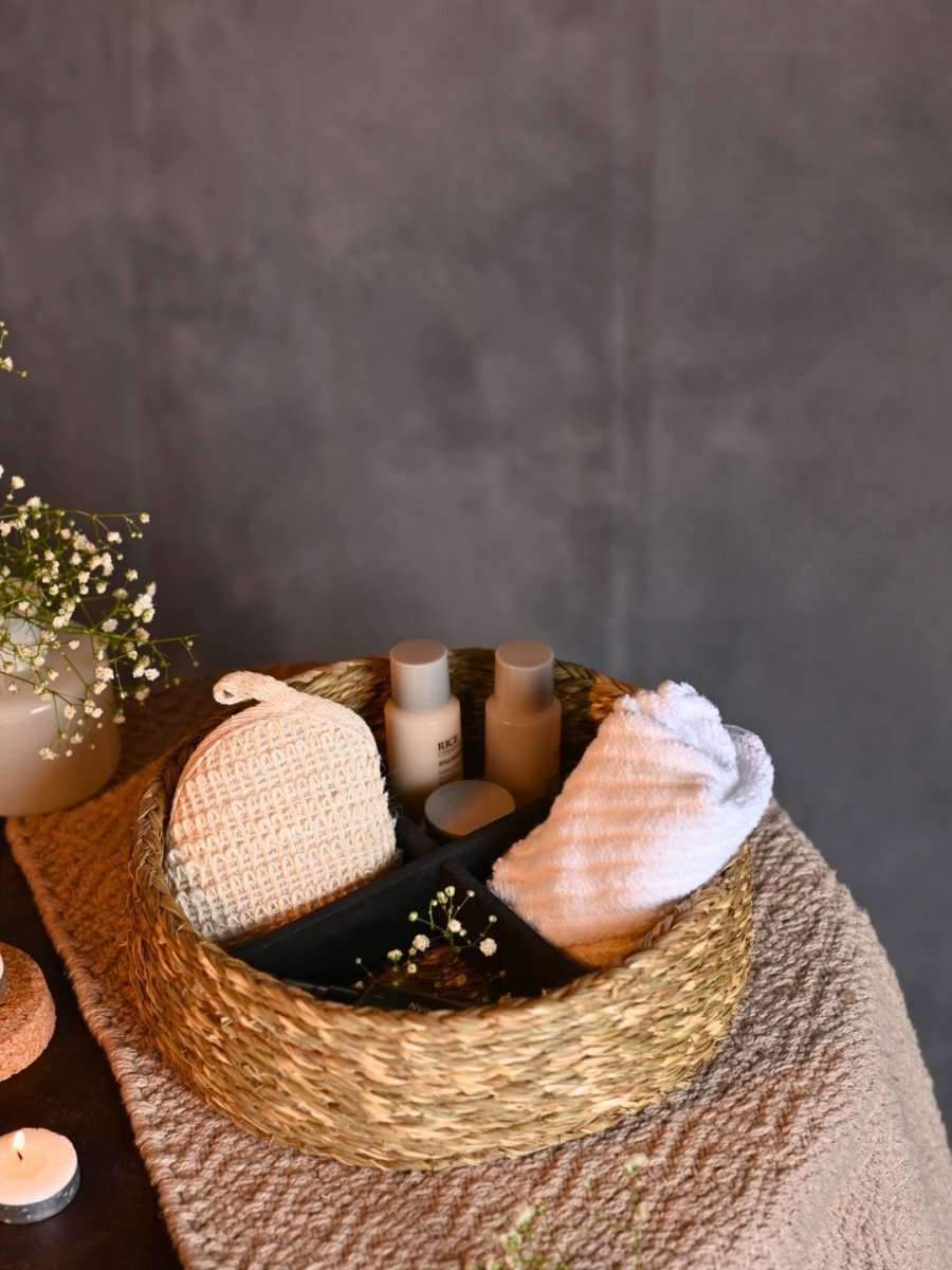 Handmade Sabai Grass Jewellery Box - Natural - Kadam Haat