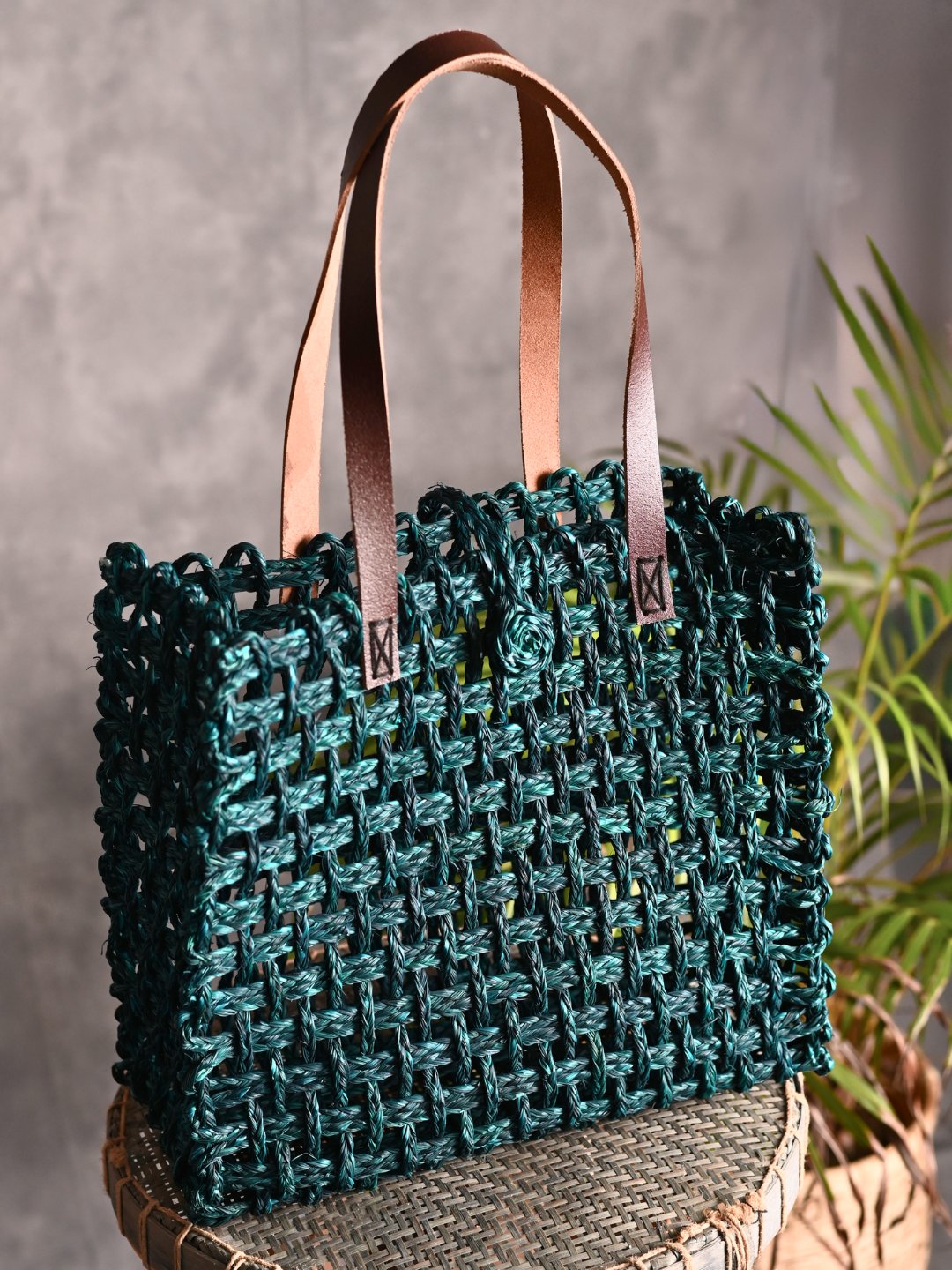 Handmade Sabai Grass Mesh Bag