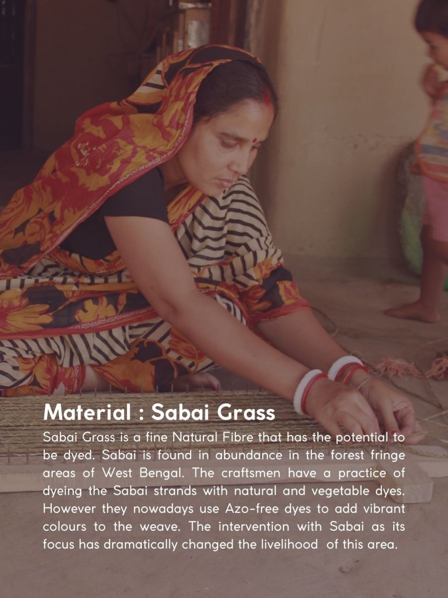 Handmade Sabai Grass Mesh Bag - Lavander - Kadam Haat