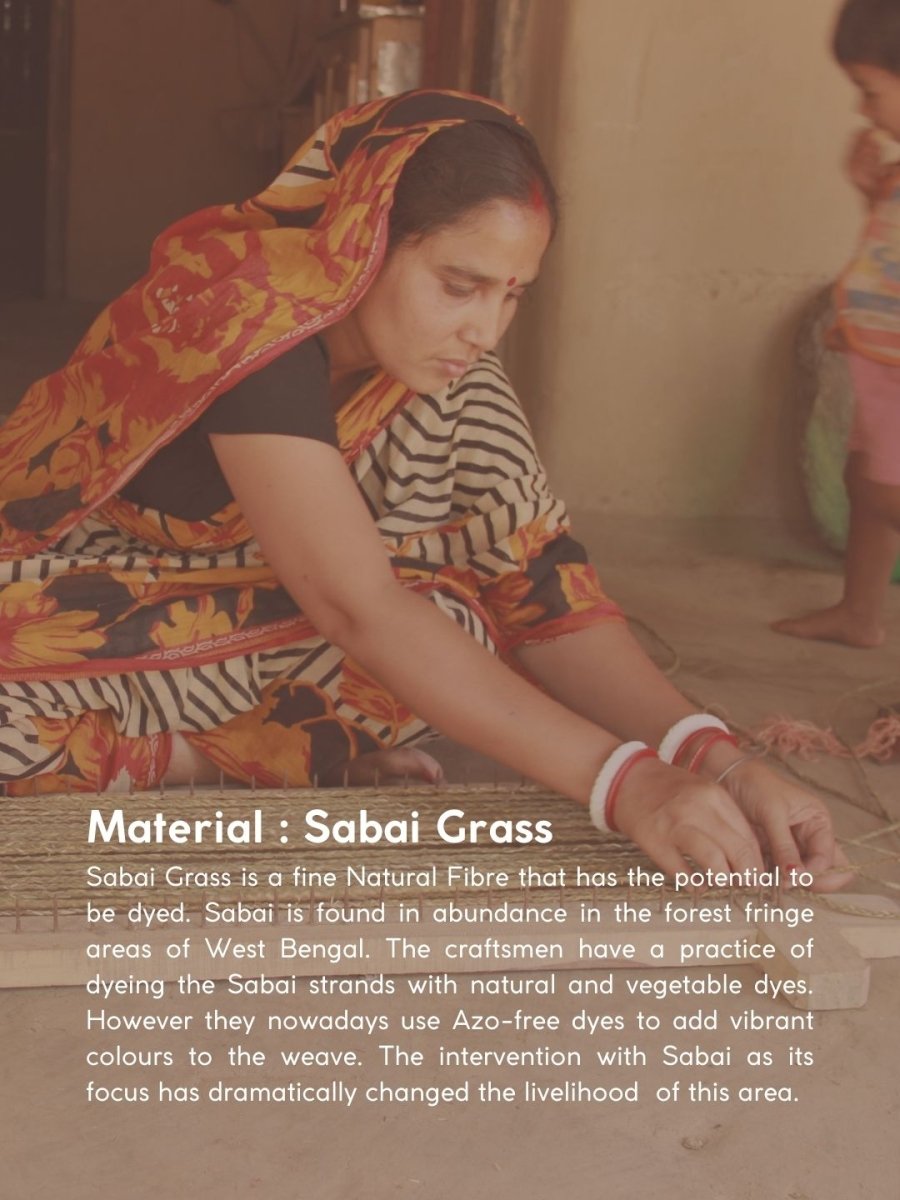 Handmade Sabai Grass Planter - Brown - Kadam Haat