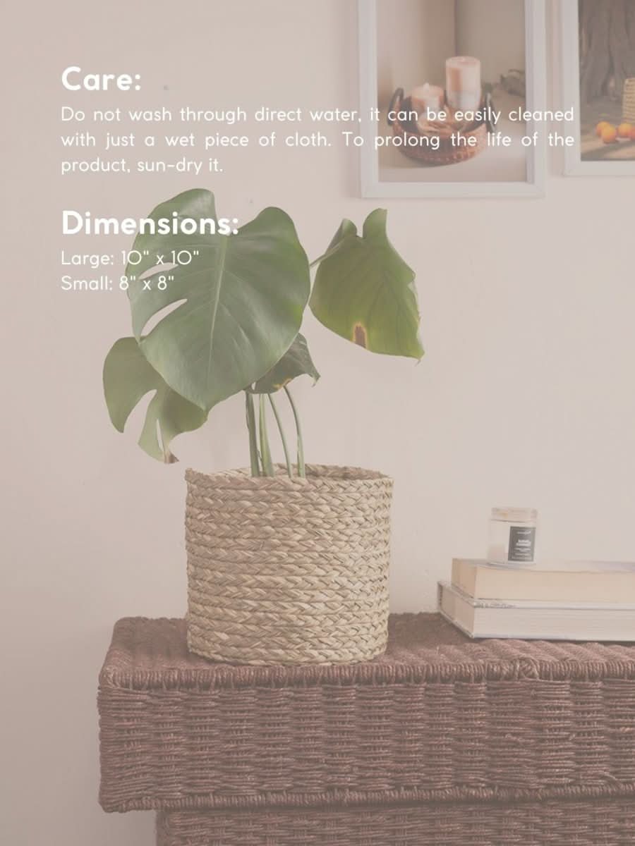 Handmade Sabai Grass Planter - Natural - Kadam Haat